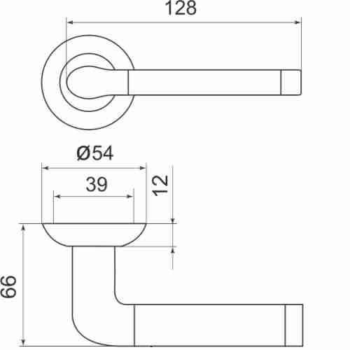 Комплект на 3 двери - Ручка дверная межкомнатная Armadillo Stella LD28-1SN/CP-3 матовый никель/хром